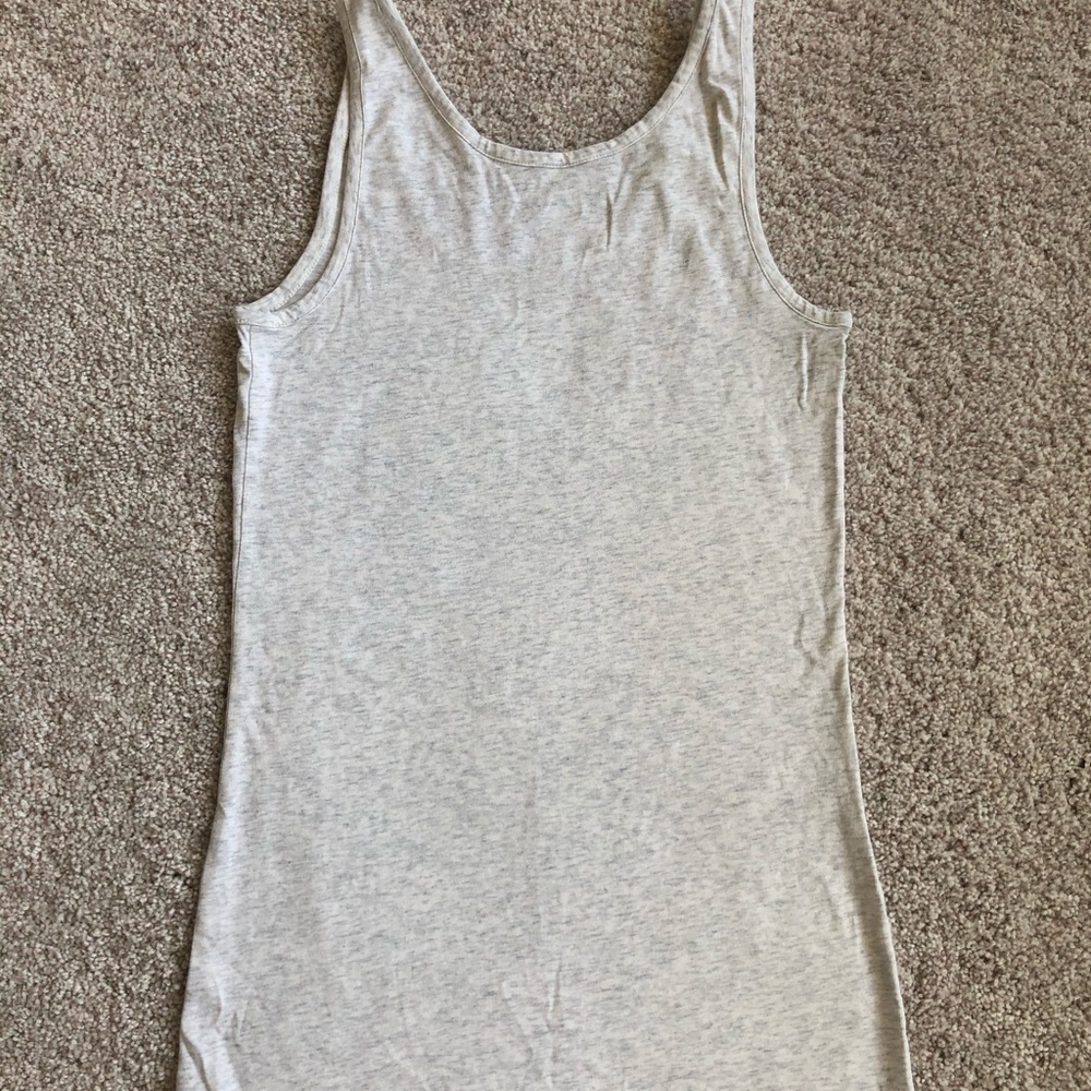 WOMENS HANNA ANDERSSON GRAY PIMA COTTON TANK, MED - Picture 2 of 3